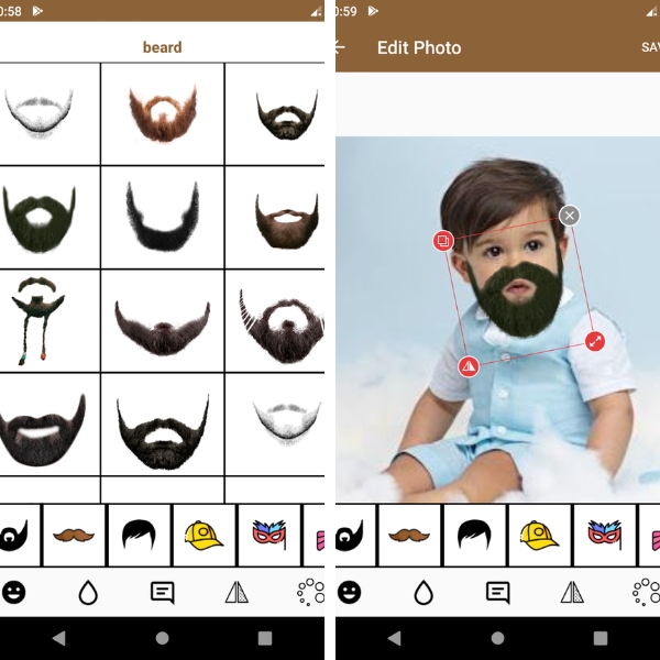 Print da Interface do Beard Booth