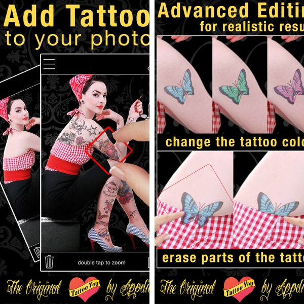 Print da interface do aplicativo Tattoo You