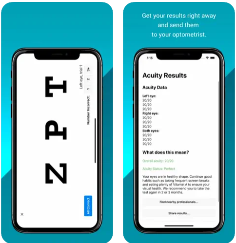 Aplicativos para Teste de Visão