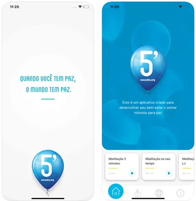 aplicativos de meditação 5 minutos - eu medito