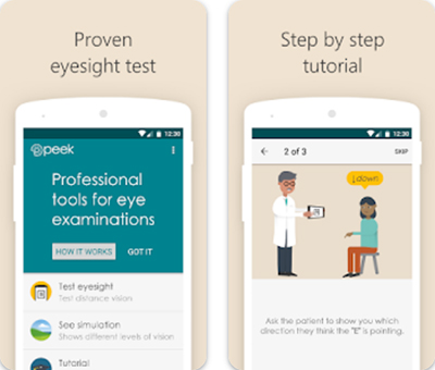 Peek Acuity aplicativos saúde ocular